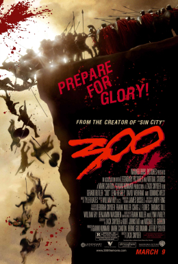 Gerard Butler as King Leonidas in 300 poster