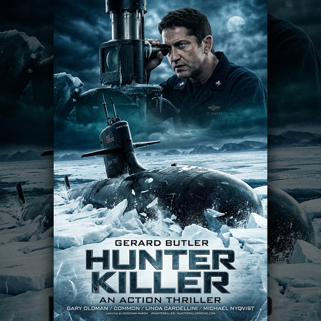 Gerard Butler as Captain Joe Glass in Hunter Killer poster
